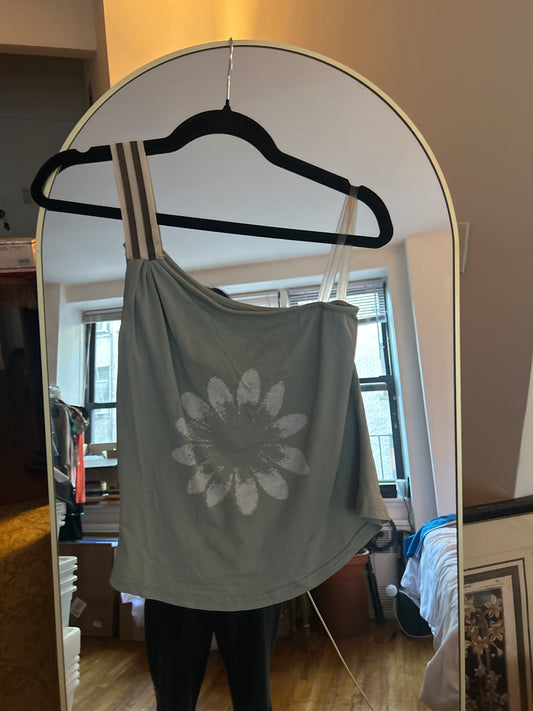 Green one shoulder tank