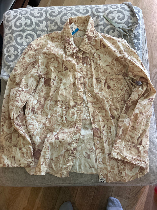 Rose print blouse