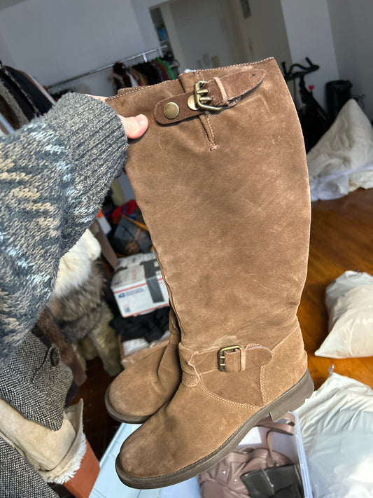Street rat brown suede boots sz 7