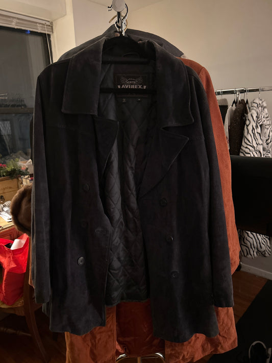 Dark grey avirex suede jacket