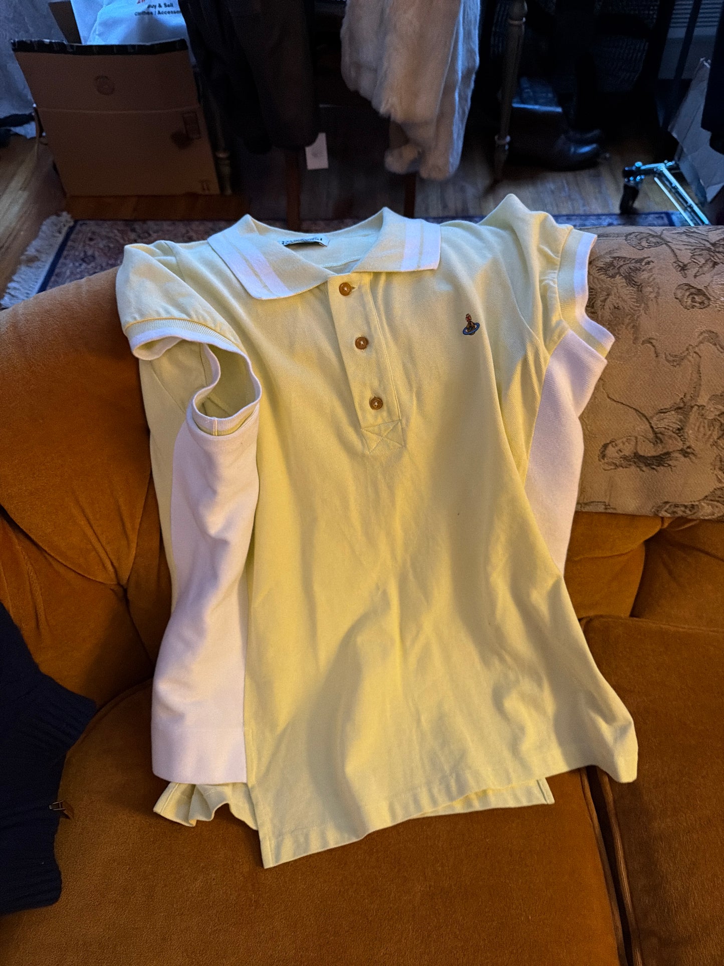Vivienne Westwood yellow polo top