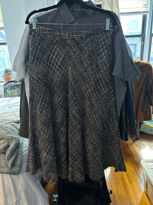 Tweed maxi skirt