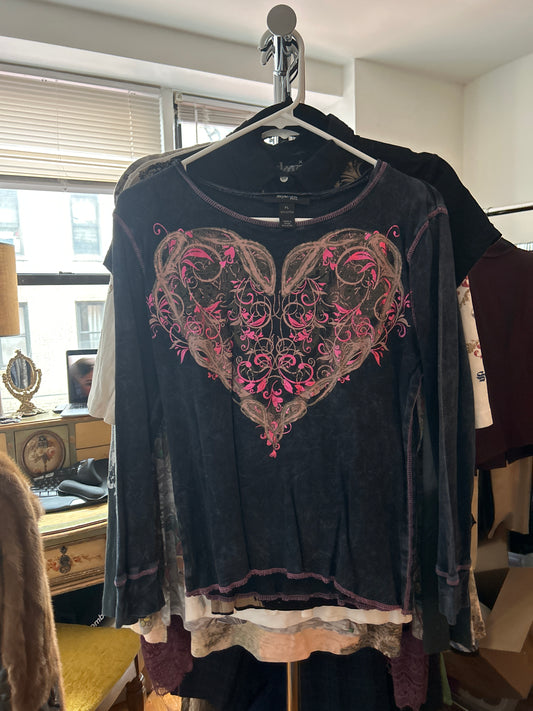 Style&Co heart long sleeve