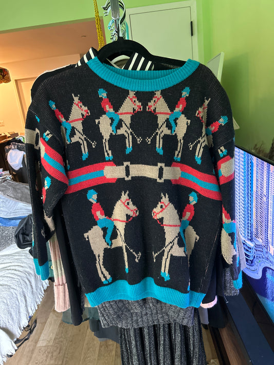 Horse jockey sweater