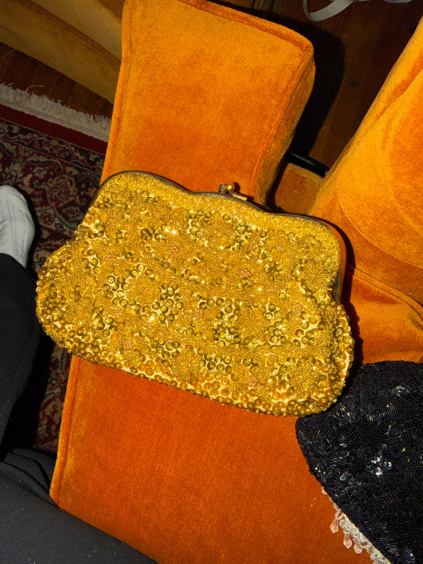 Gold beaded bag