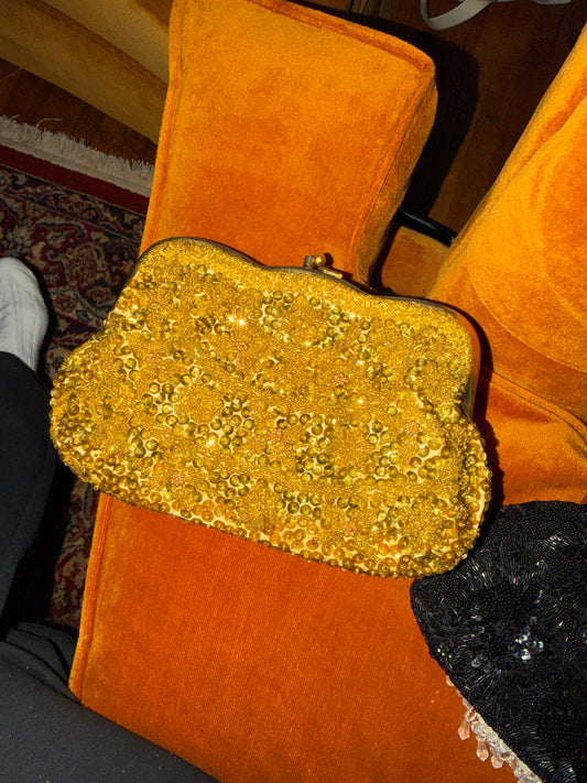 Gold beaded bag