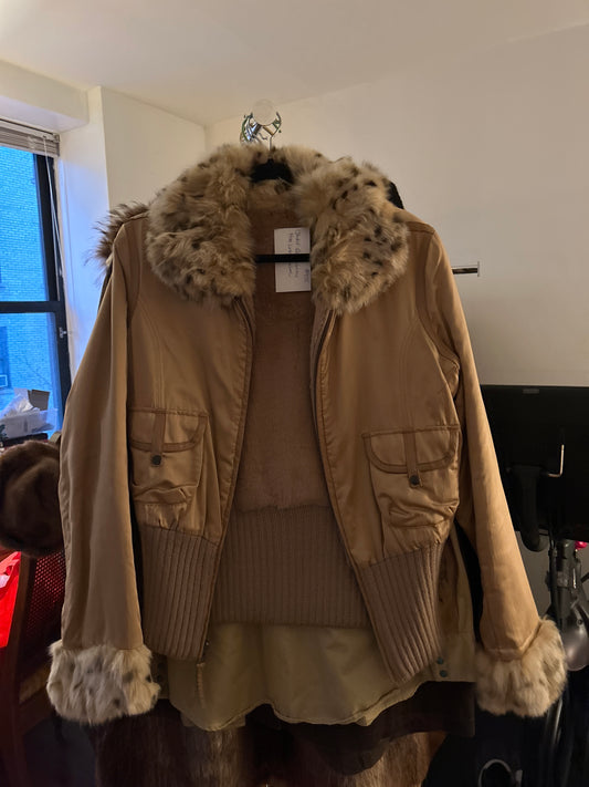 JM reversible beaver/lynx fur jacket 192
