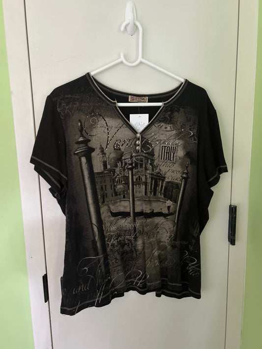 black Venice top