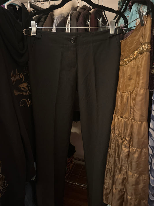 Wet seal black buckle trouser