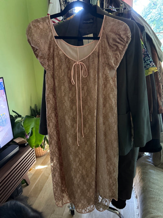 Pink lace dress