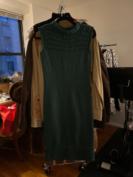 JM green sweater dress 201