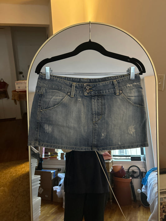 Up star denim mini skirt