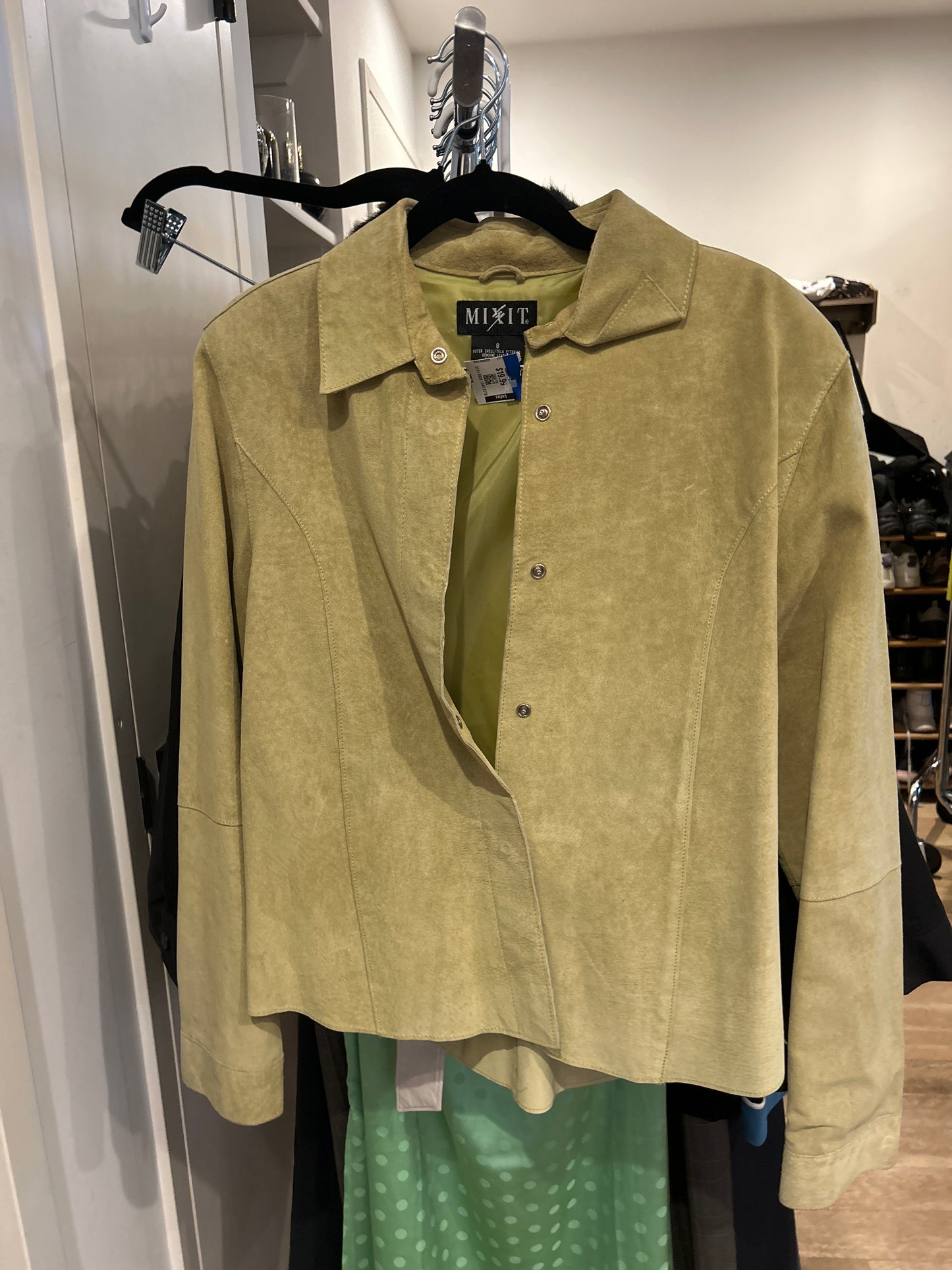 Green suede jacket