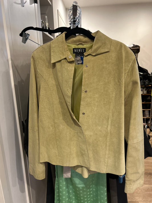 Green suede jacket