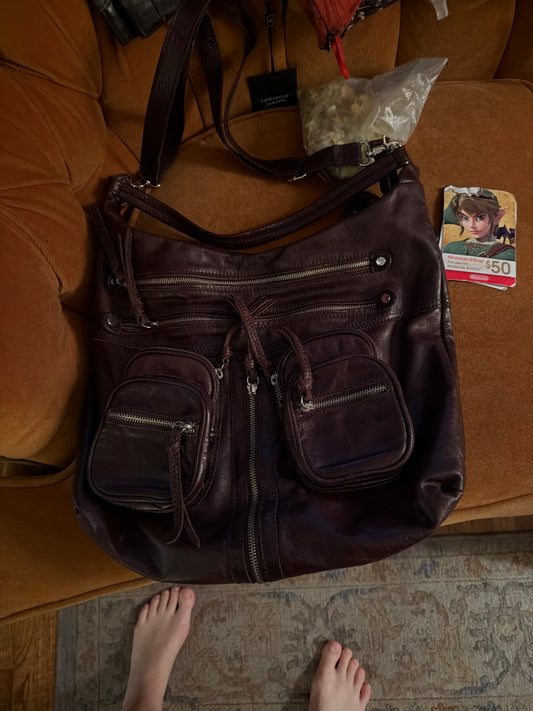 Tano brown leather bag