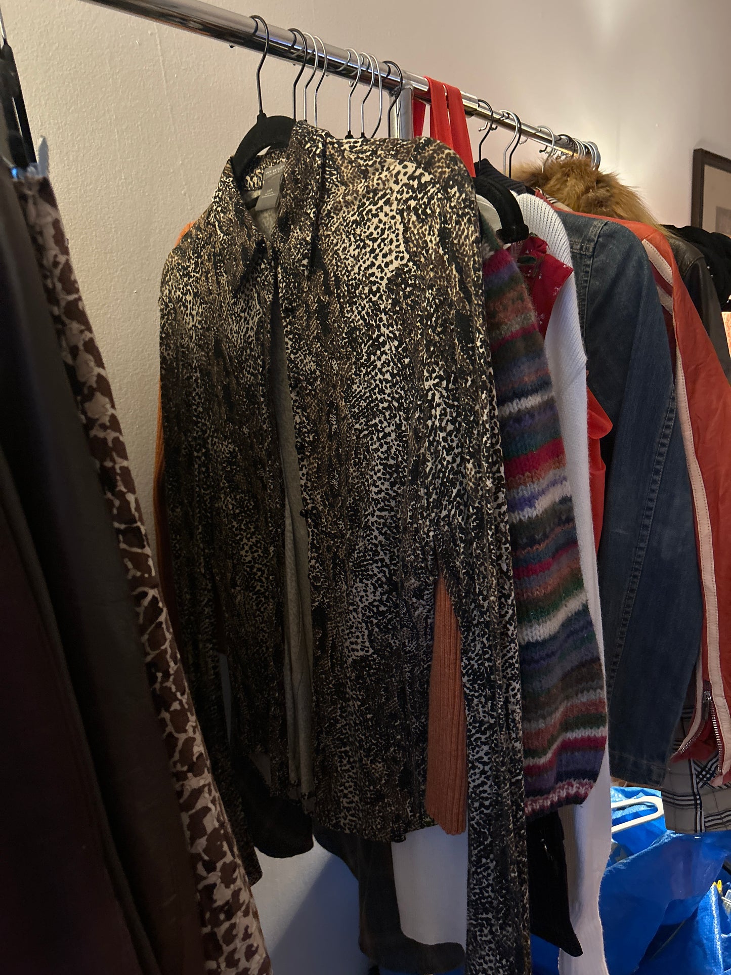 Snake print button up