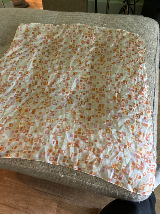 Orange yellow square scarf