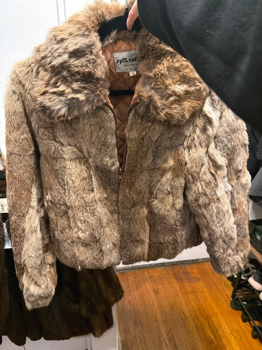 Brown rabbit jacket JM 42