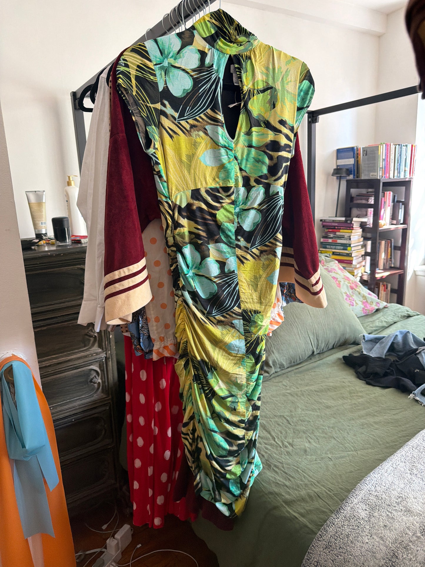 Cache yellow and green floral dress JM 15