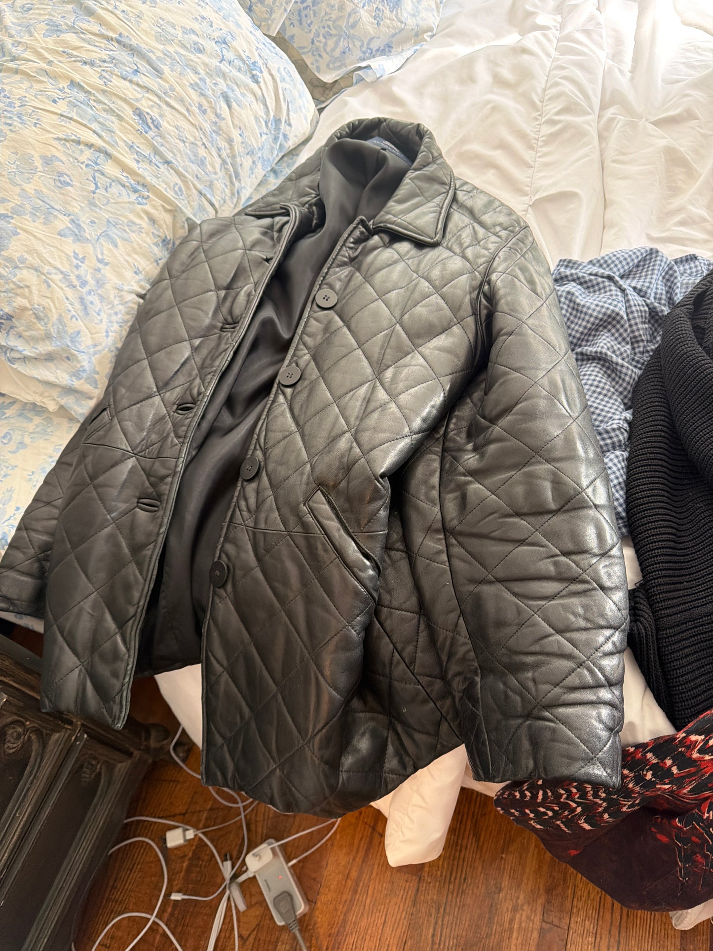 Burberry quilted leather jacket