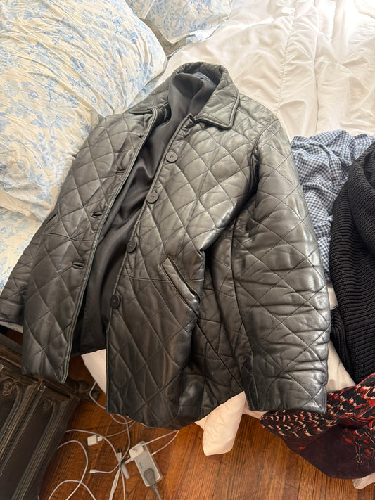 Burberry quilted leather jacket