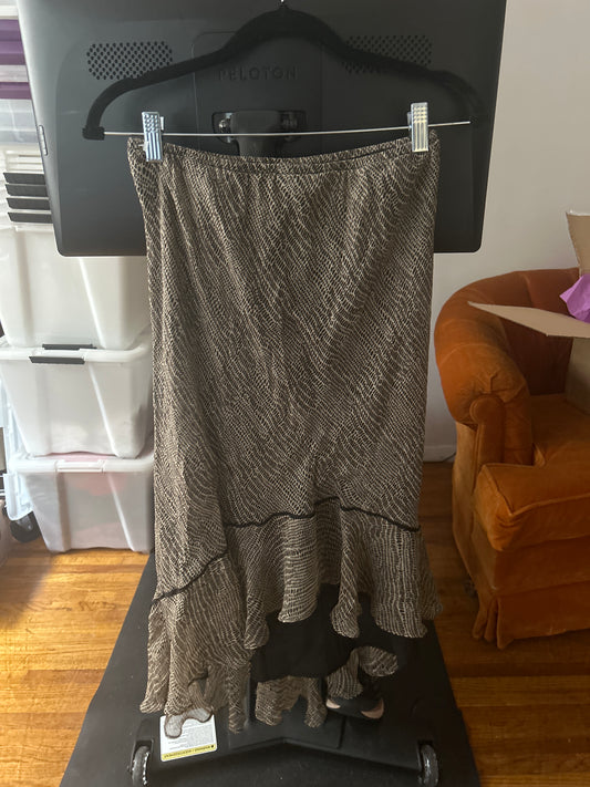 Robbie Bee brown silk skirt