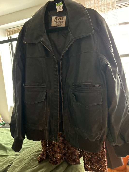 Levi's faux leather bomber