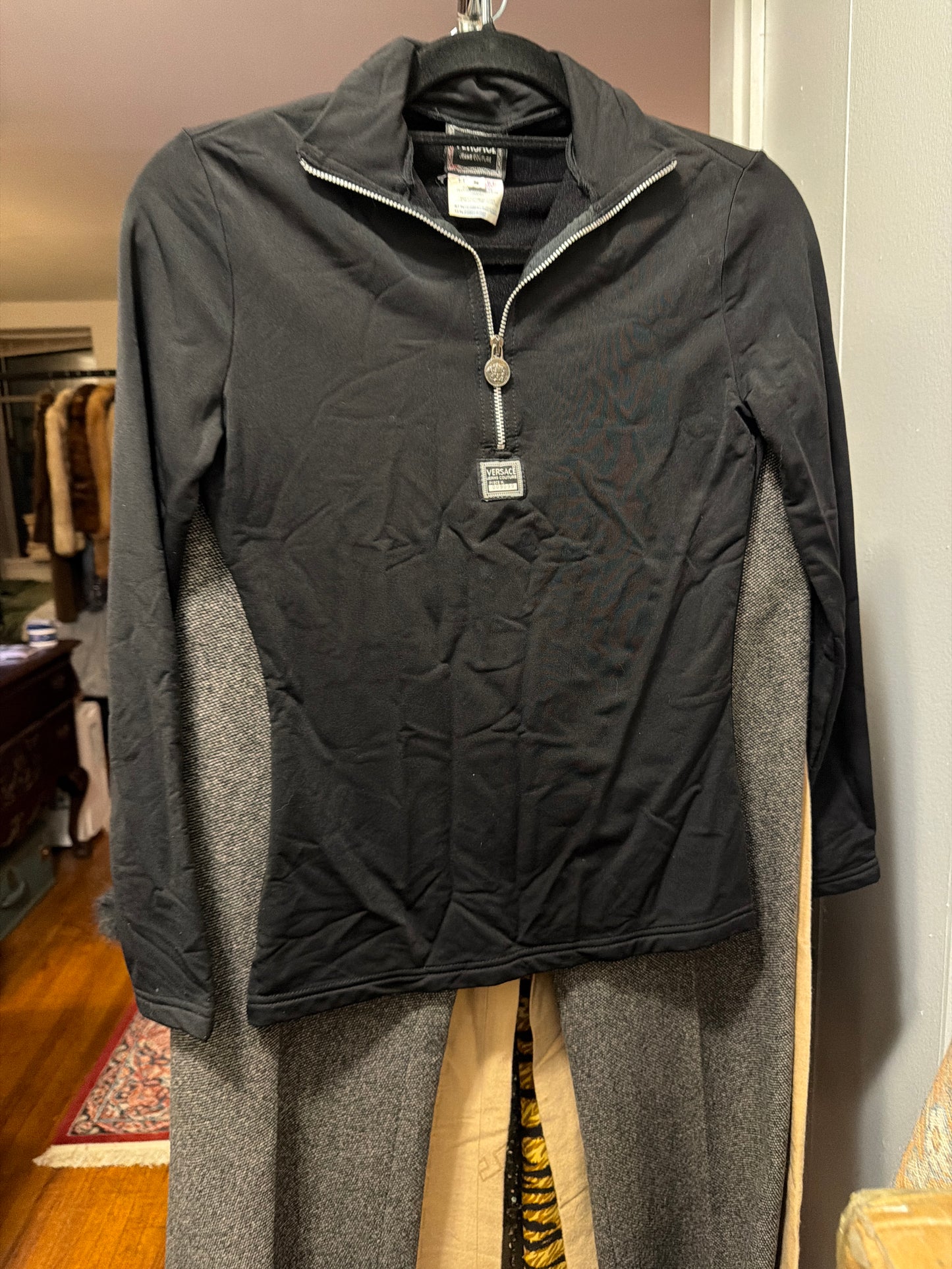Versace black quarter zip JM 51