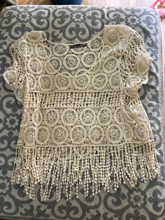 Crochet short sleeve top
