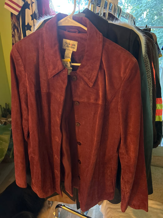 Burgundy suede jacket