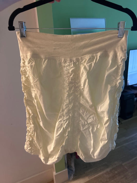 Yellow ruched skirt