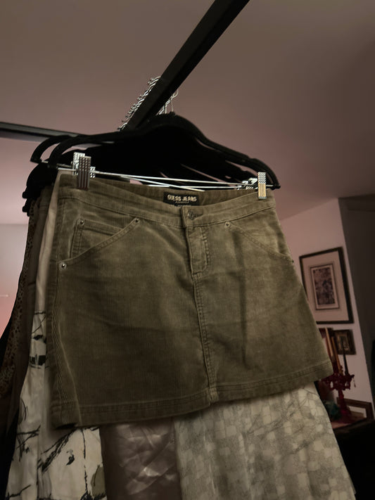 Guess jean's corduroy mini skirt