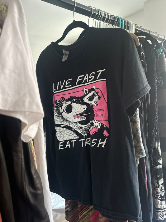 Live fast eat trash shirt