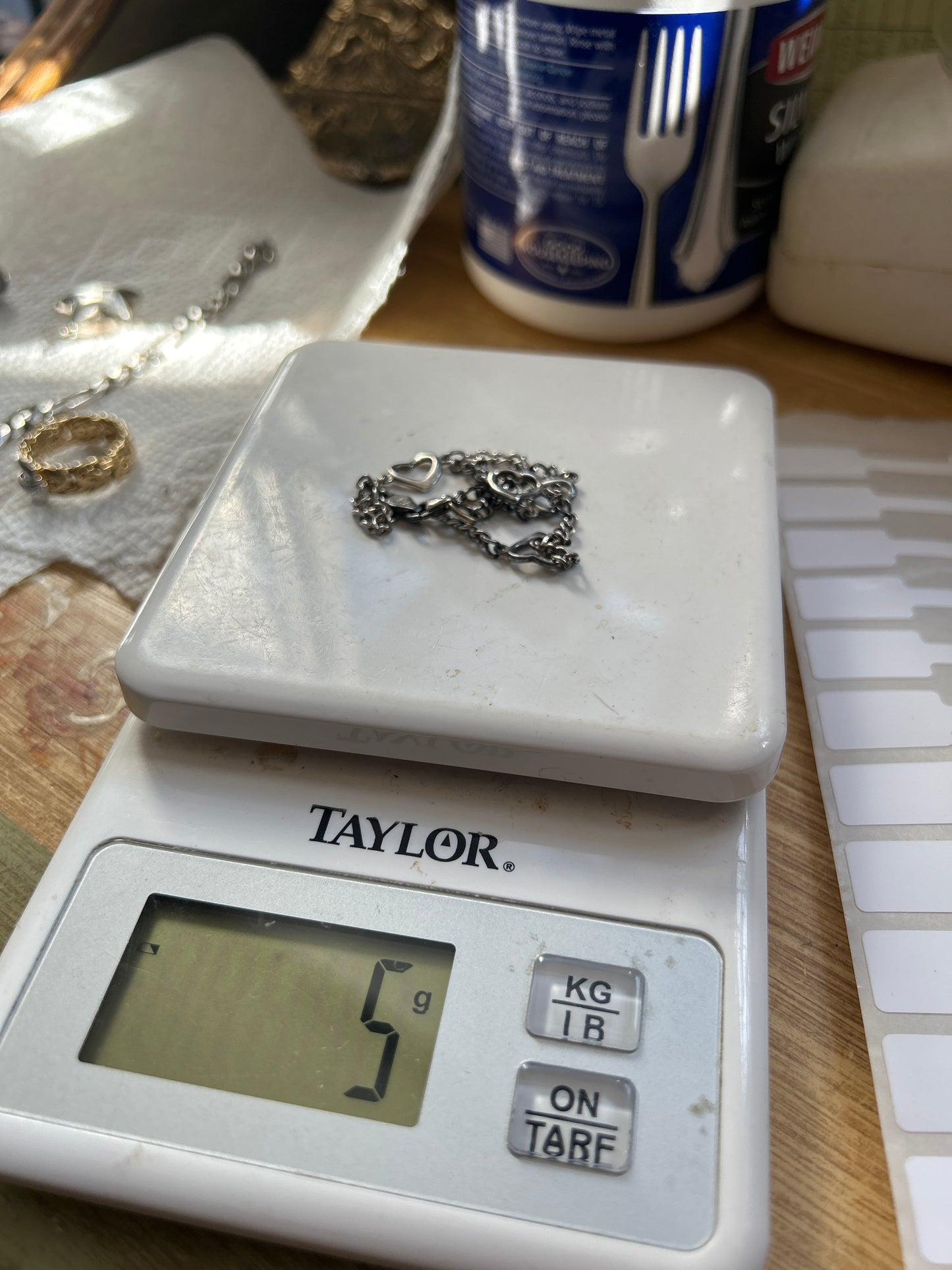 Sterling silver heart charm bracelet 01502X