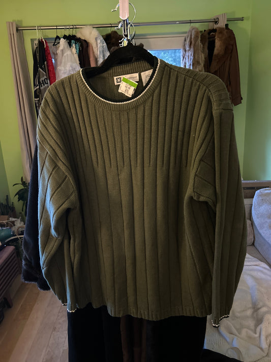 Olive green crewneck sweater
