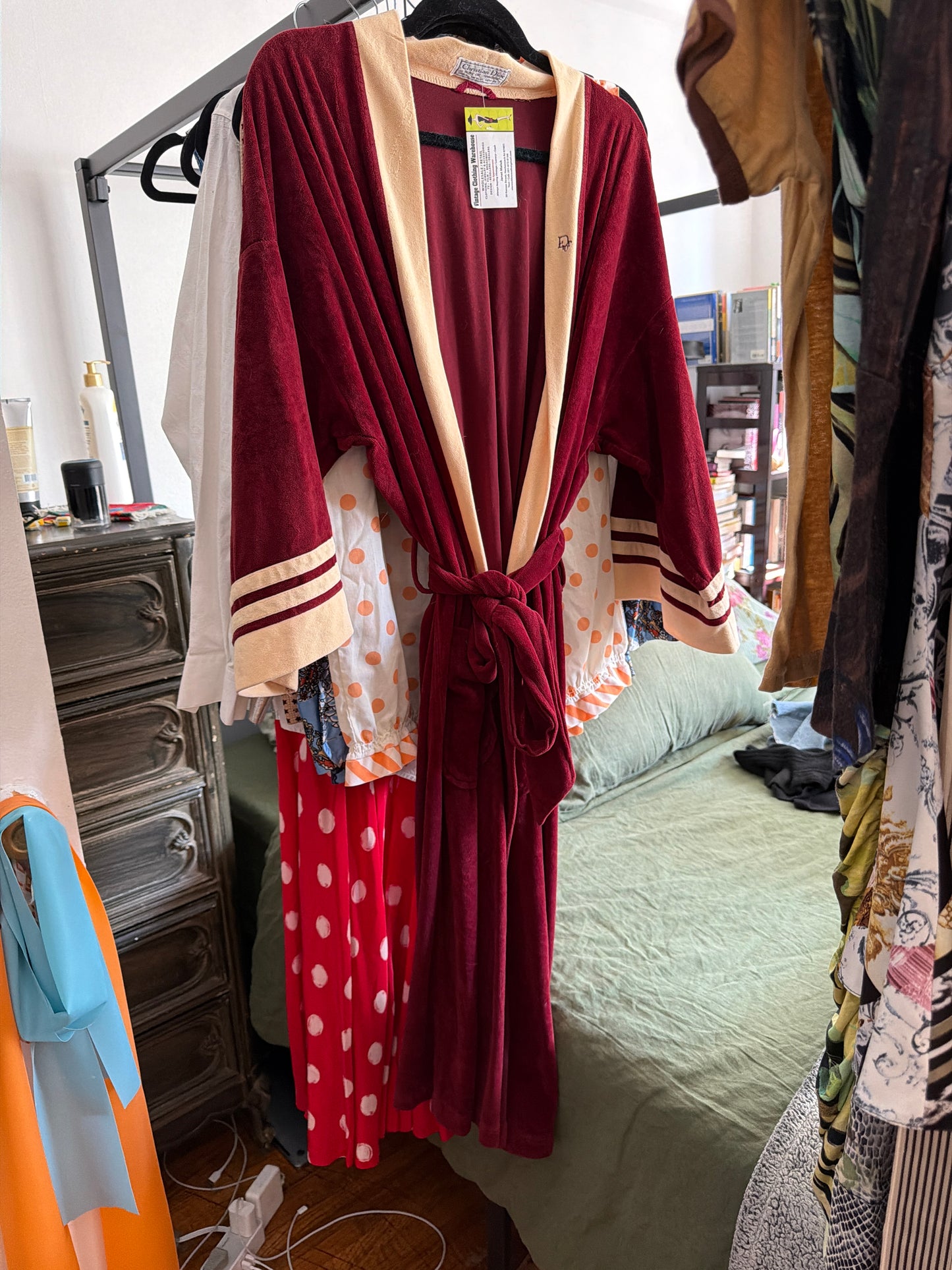 Christian Dior burgundy robe JM 14