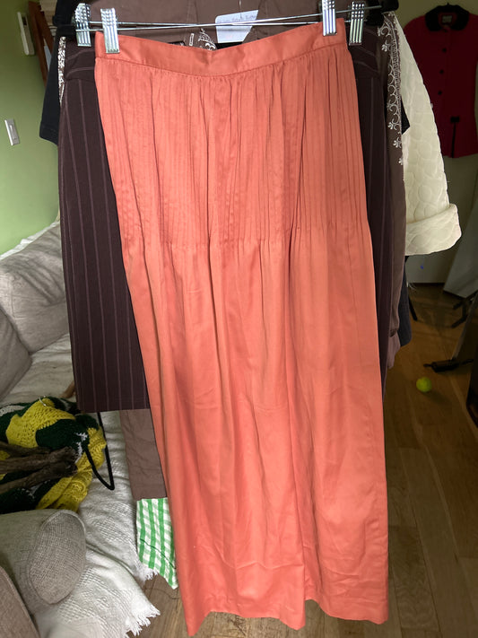Orange silky skirt
