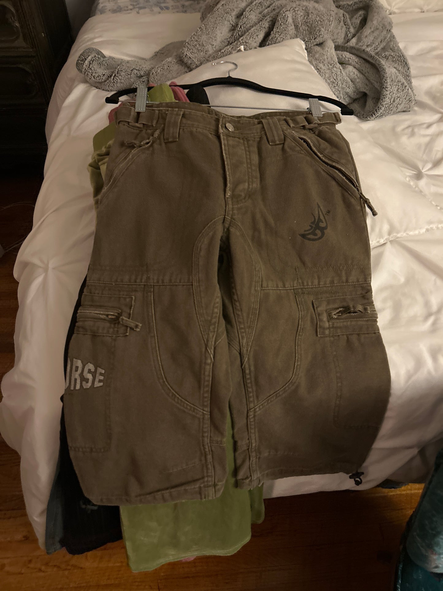 Berik Jean olive green cropped denim/jorts
