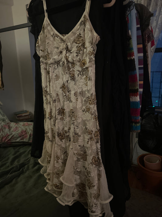 Cream floral dress
