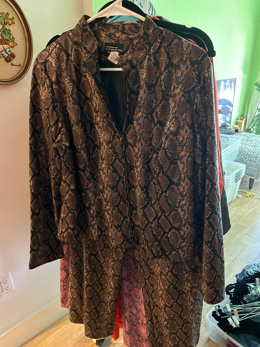 Brown snake skin New York City design set