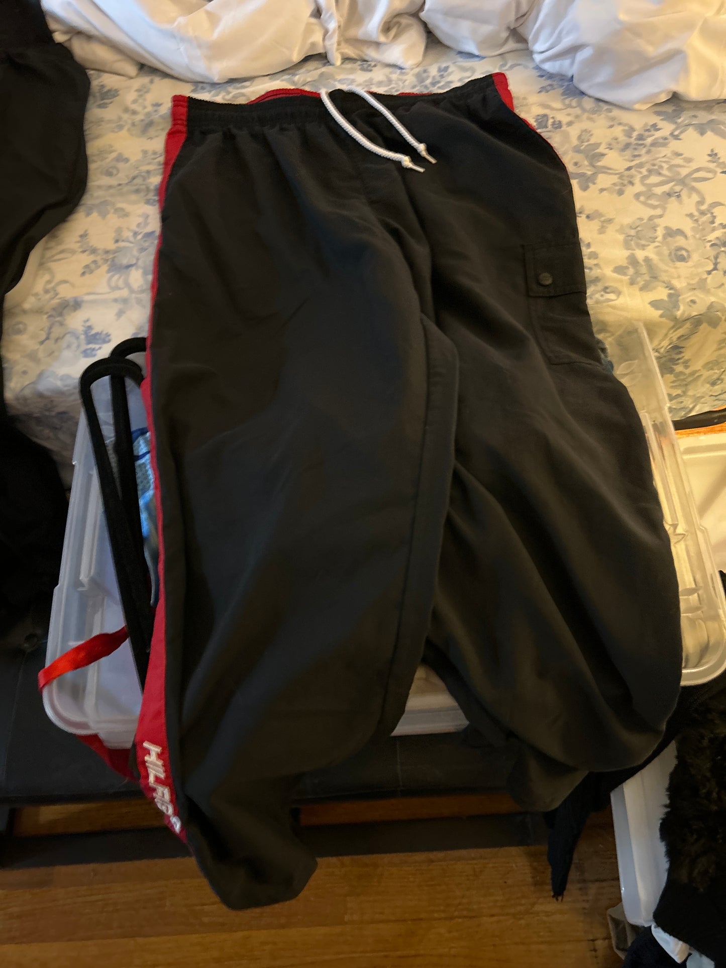 Tommy Hilfiger track pants red stripe