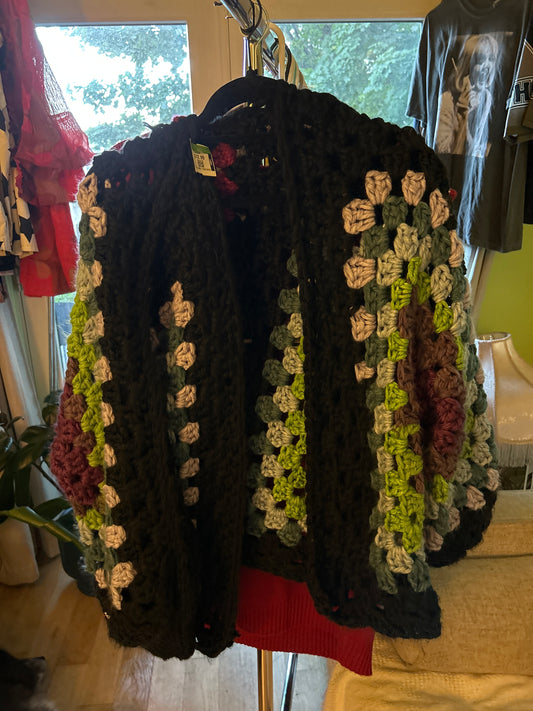 Knit multi color cardigan