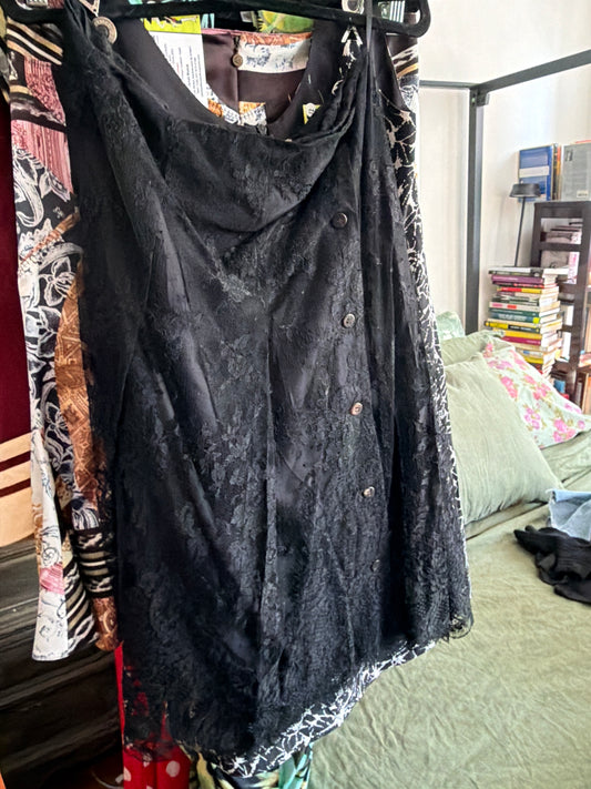 Black givenchy lace skirt JM 18