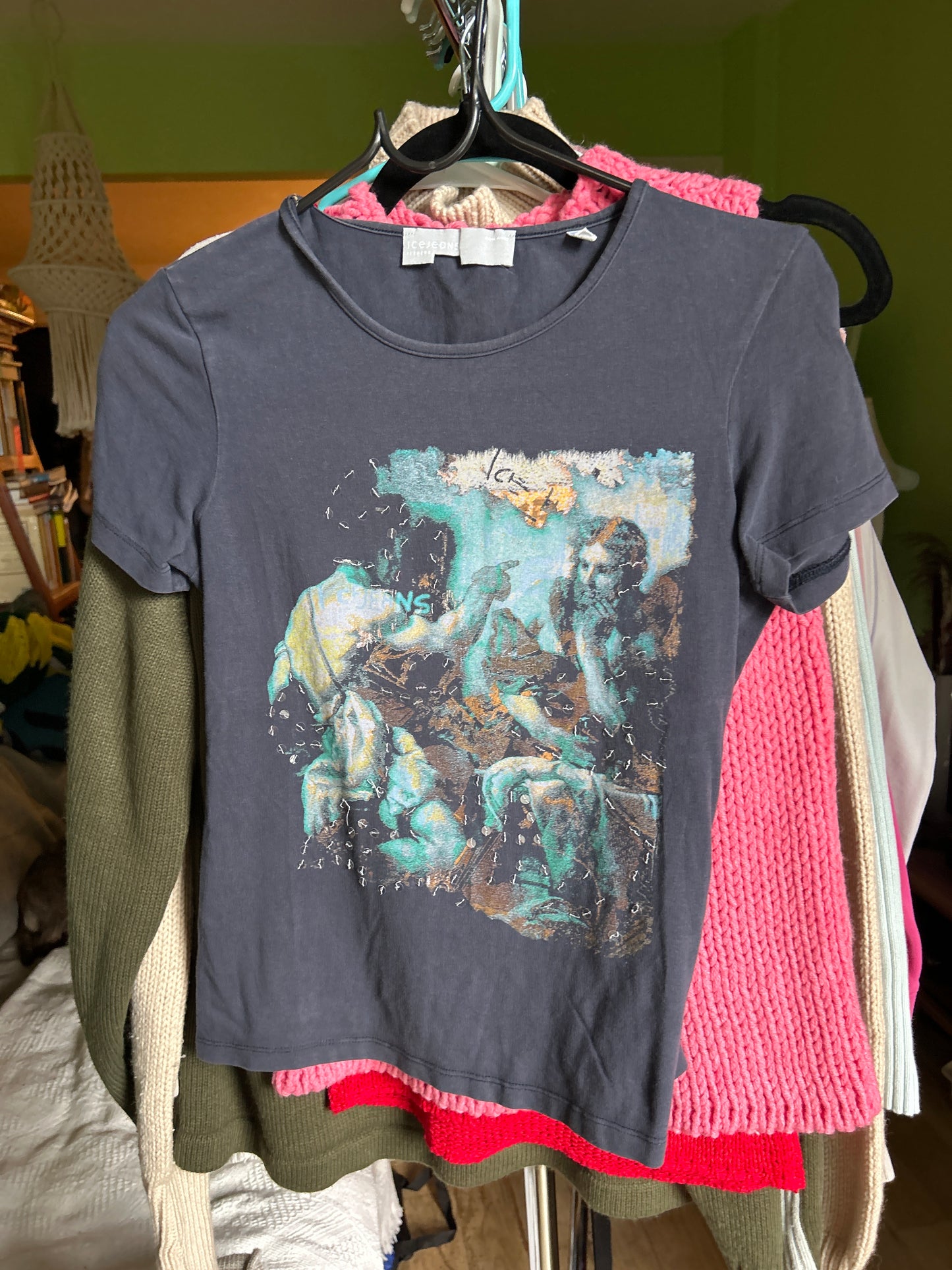 Sequin print top