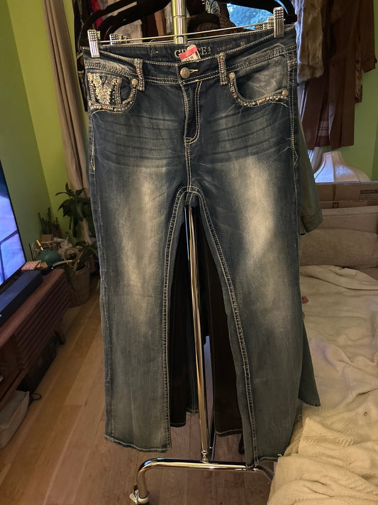 Grace sequin/crystal embellished jeans