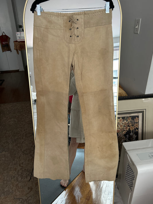 Suede Y2K pants AS IS