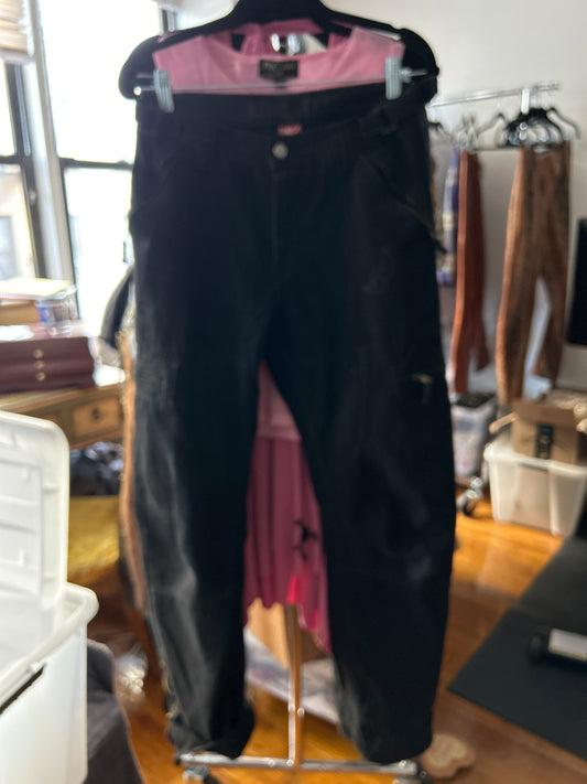 Y2K black racing jeans 01504G