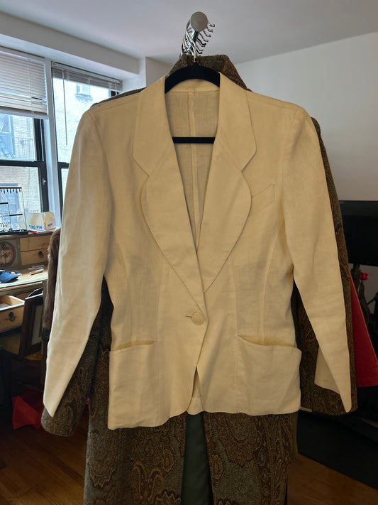 JM 260 ivory linen Fendi blazer