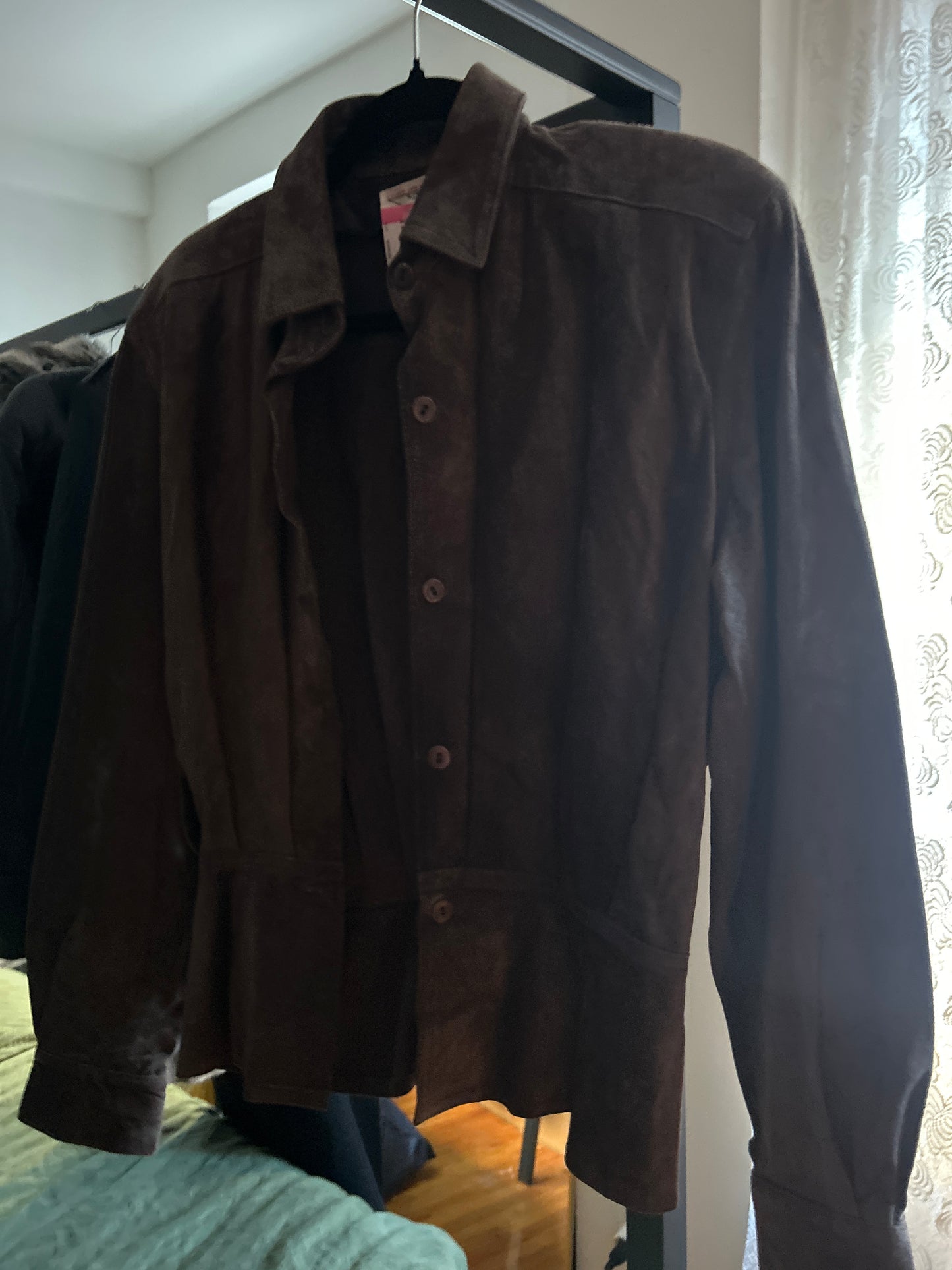 Brown suede shirt