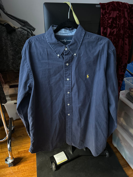 Blue long sleeve Ralph Lauren top